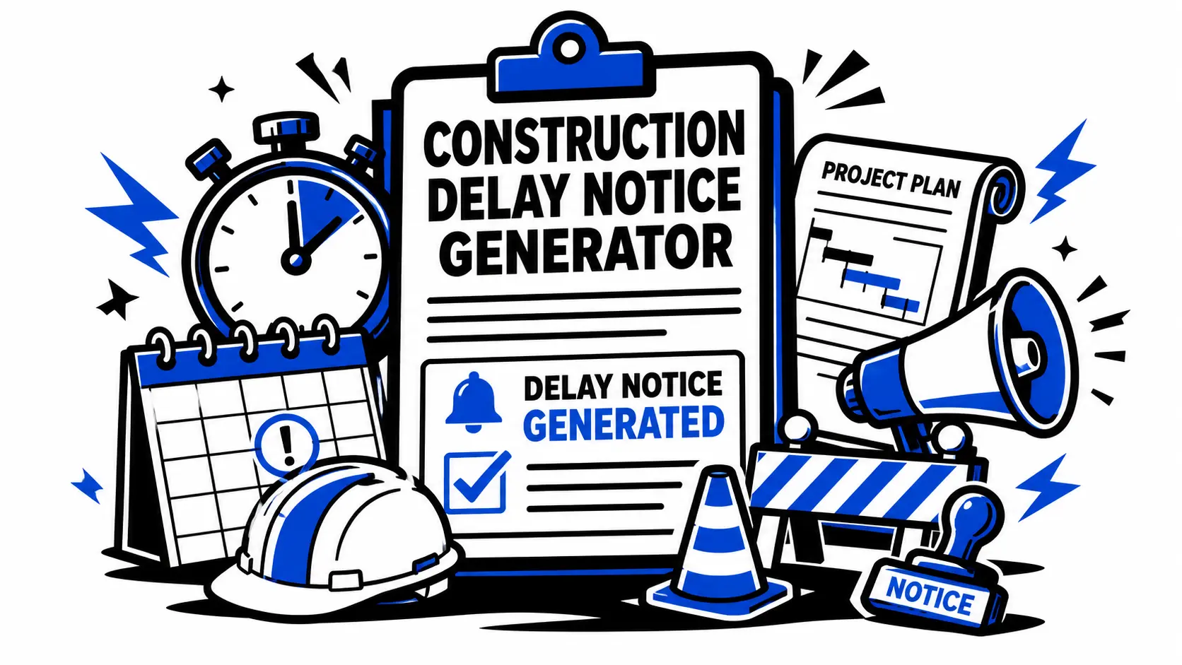 Construction delay notice generator free tool preview
